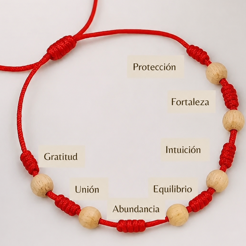 Pulsera 7 nudos y palo santo