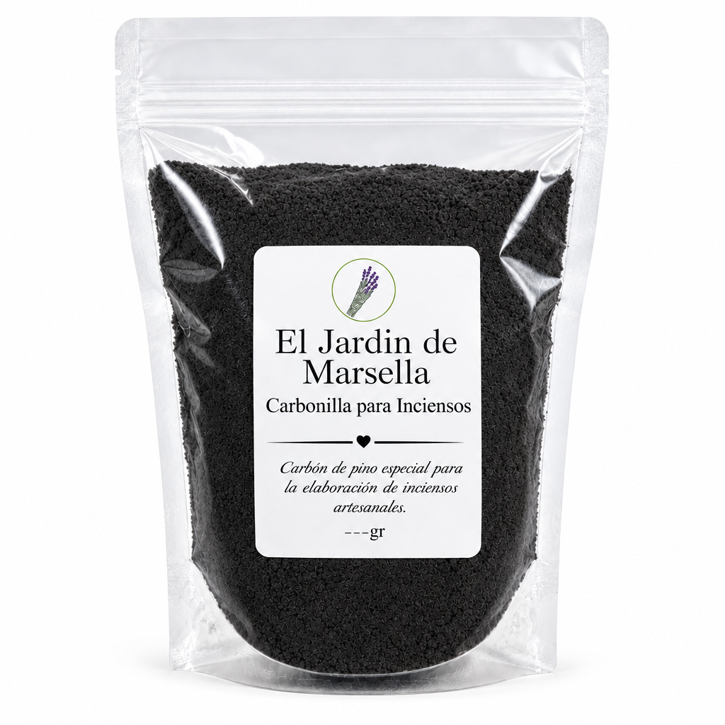 Carbón vegetal de pino en polvo | para hacer inciensos artesanos